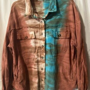 Tie-Dye Button-Up Shirt